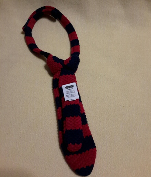 Mud Pie Infant Sweater Knit Tie (Red/Blue) - Picture 5 of 5